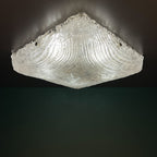 Vintage ice murano glass ceiling lamp by J.T.Kalmar, Austria, 1960s