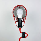 Mid-century red desk  lamp IGLOO by Tommaso Cimini for Lumina Italy 1980s