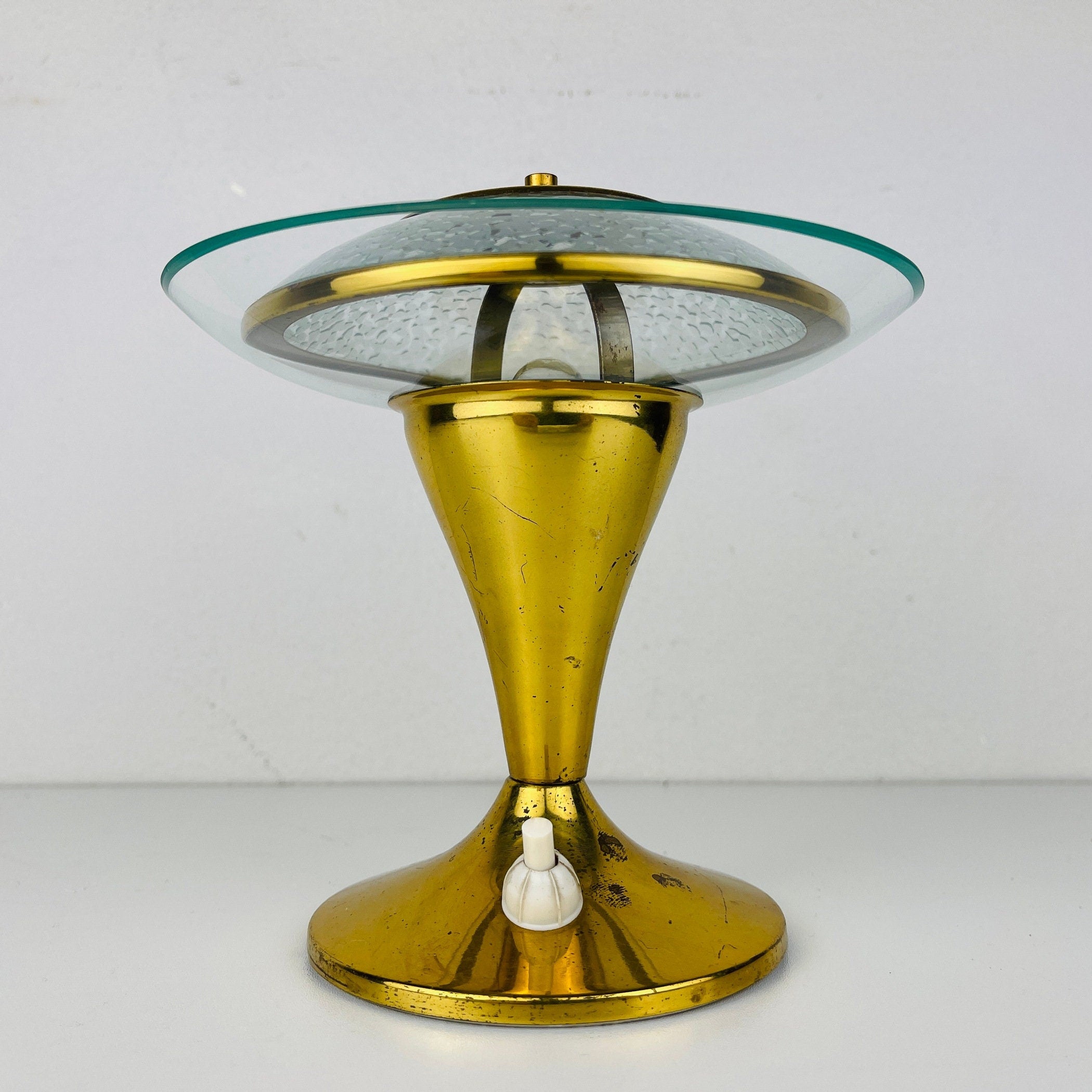 Vintage night lamp Italy 1970s Mid-century modern Space age light UFO table lamps