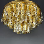 Murano chandelier by Mazzega Italy 1960s Mid-century modern italian lighting 36 murano glass plates