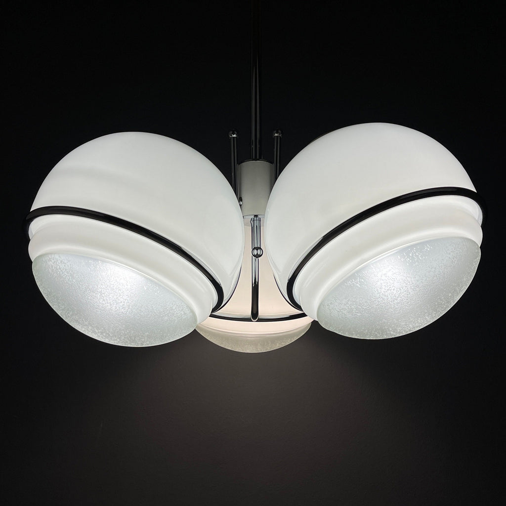 Gino Sarfatti large globe chandelier Italy 1960s