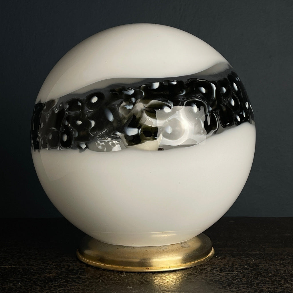 Mid-Century Modern Murano Glass Table Lamp: Italian 1970s Lighting