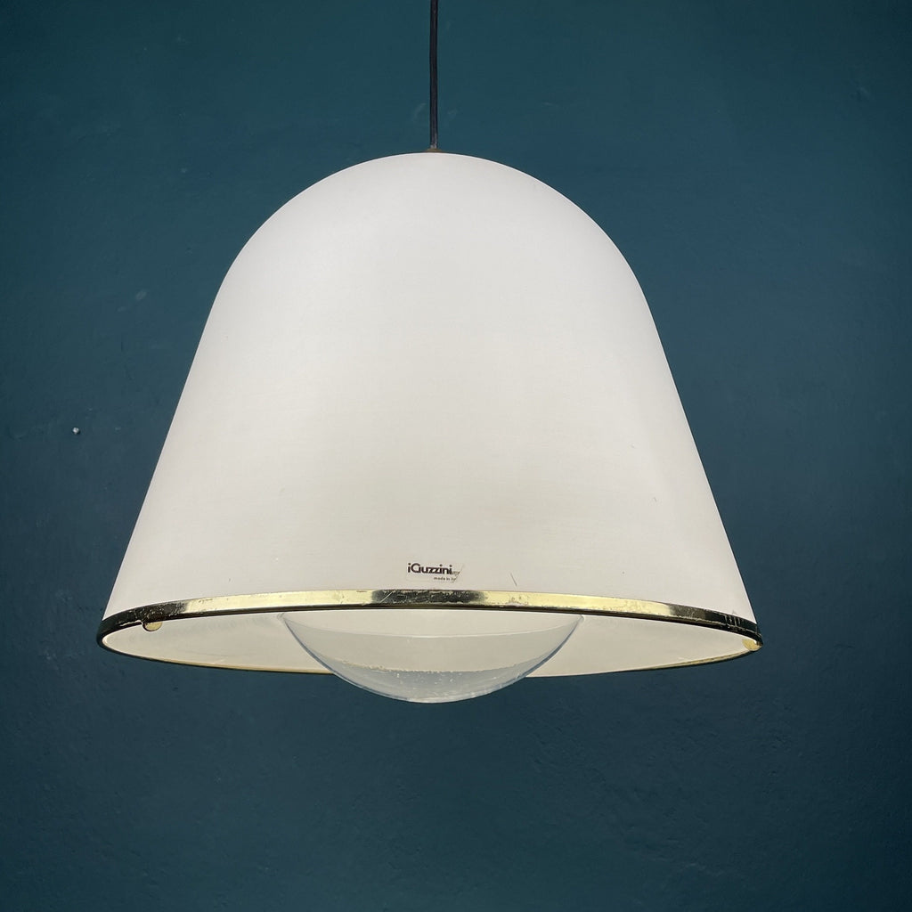 iGuzzini "Kuala" Italian white pendant lamp by Franco BRESCIANI  Italy 1970s