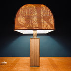 1970s Vintage Italian Travertine Marble Lamp with Brass Edge
