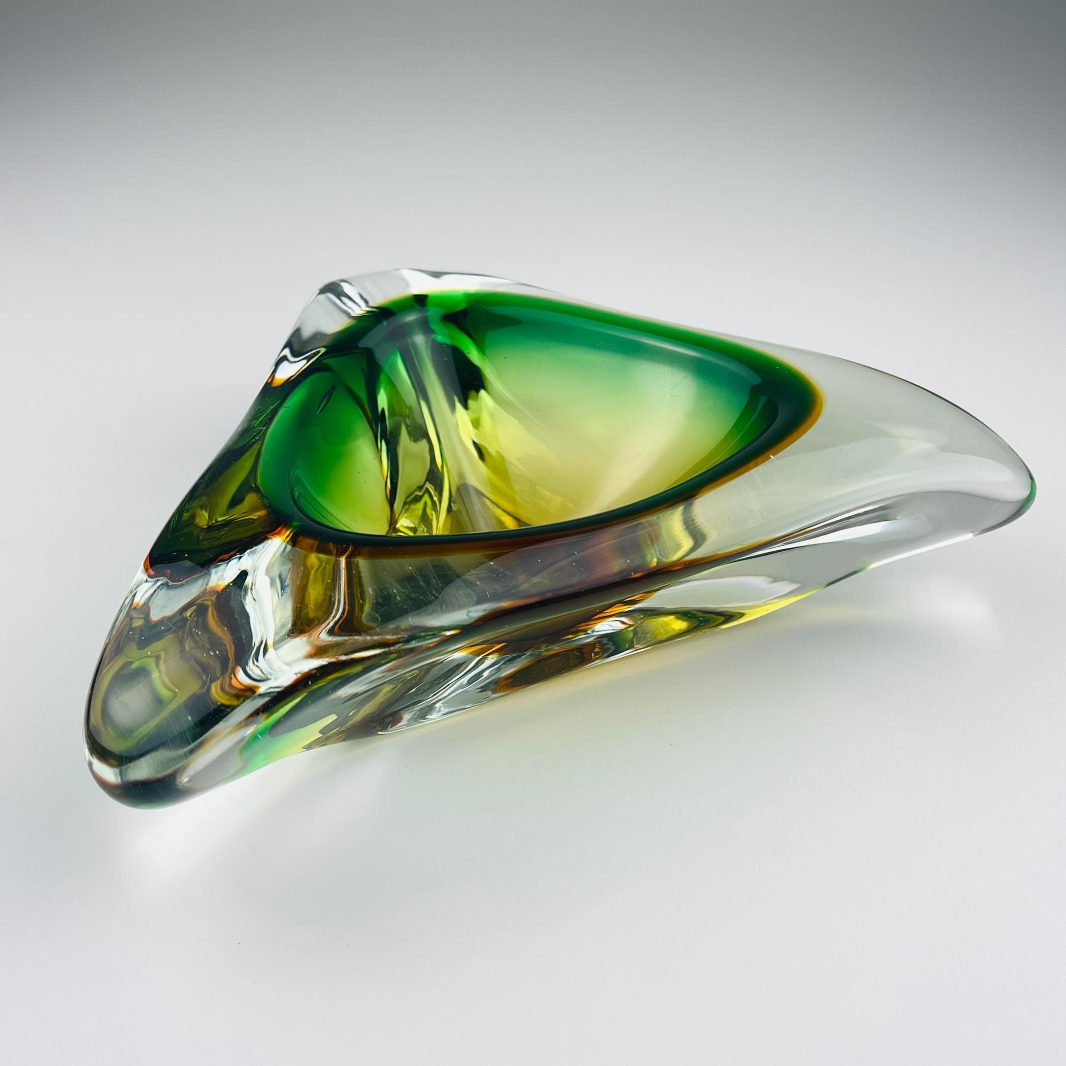 Sommerso murano glass ashtray by Arte Nuova, Italy, 1960s, Vintage home decor