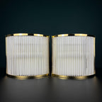 Art Deco Murano Glass Wall Sconces by De Majo, 1970s - Set of 2