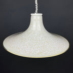 Mid-century beige murano glass pendant lamp Italy 1970s Handblown murano chandelier