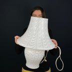 Large Classic white murano table lamp Mushroom Italy 1970s Italian Modern Retro home decor