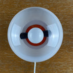 Vintage Opaline Glass Table Lamp: Italian Mid-Century Modern Lighting