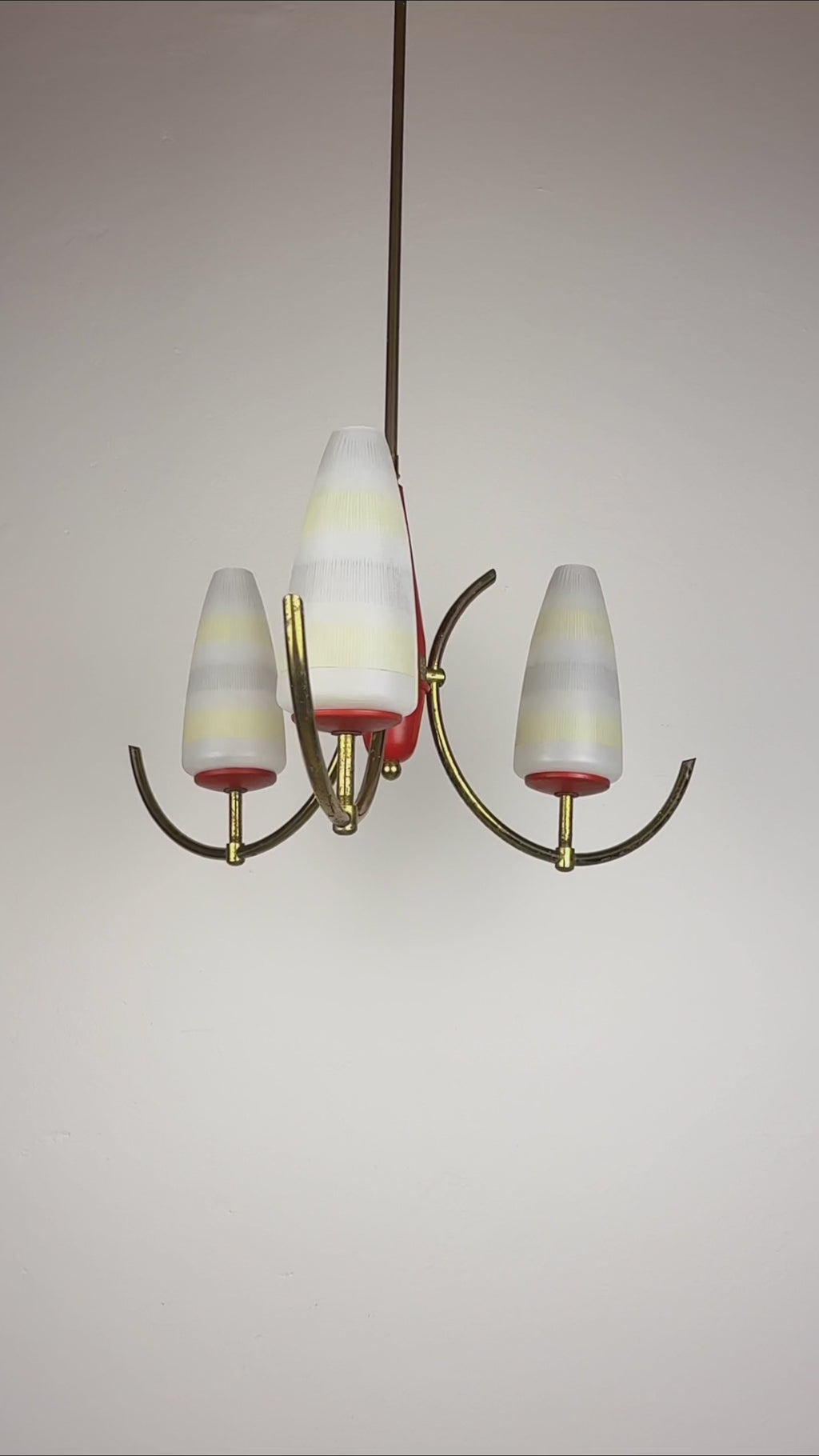 Mid-Century Stilnovo chandelier, Italy 1940-50s