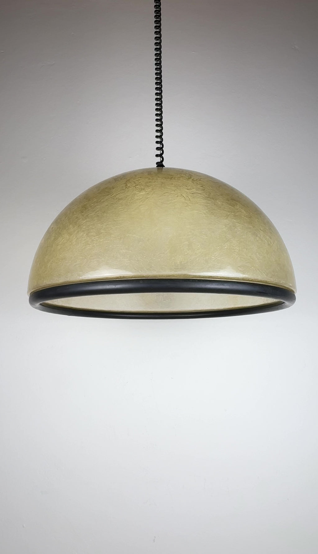 Large vintage pendant lamp by Idea Studio Techno Design for Luci Milano, Italy 1970s